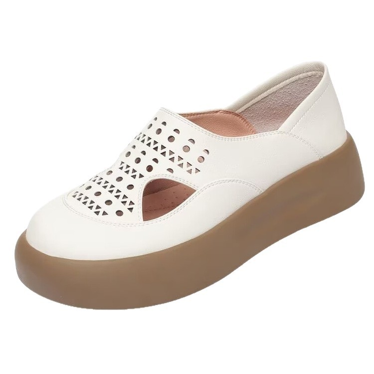 Fashionable And Minimalist Womens Shoes With A Thick Breathable Hollowed-out Design - Image 5