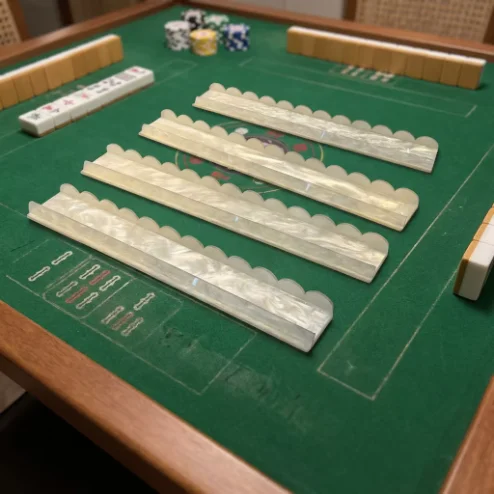 20-Inch Seashell Acrylic Wave Tile Push Racks & Magnetic Pusher for American Style Mahjong Table Games Casual Entertainment - Image 19