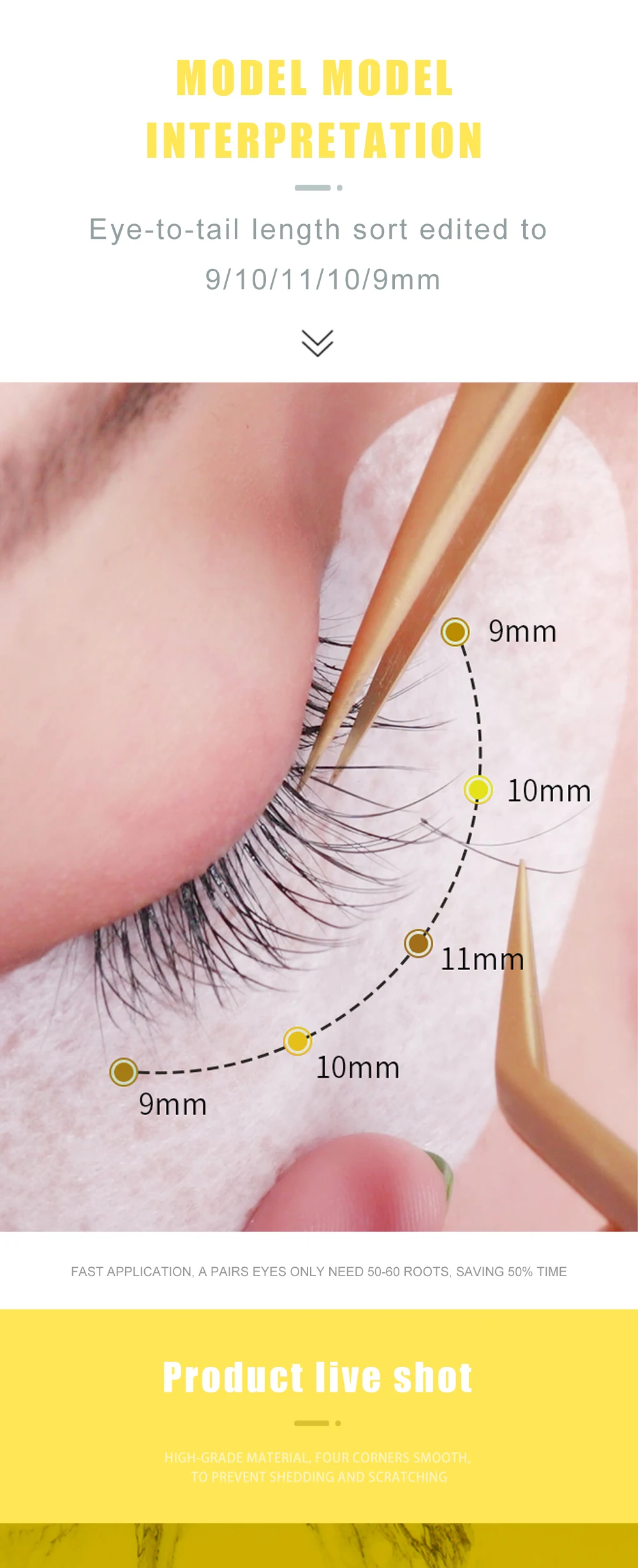 DeceMars YY Shape Black Brown Eyelashes Extensions Two Tip Lashes C/D Curl High Quality Idividual - Image 12