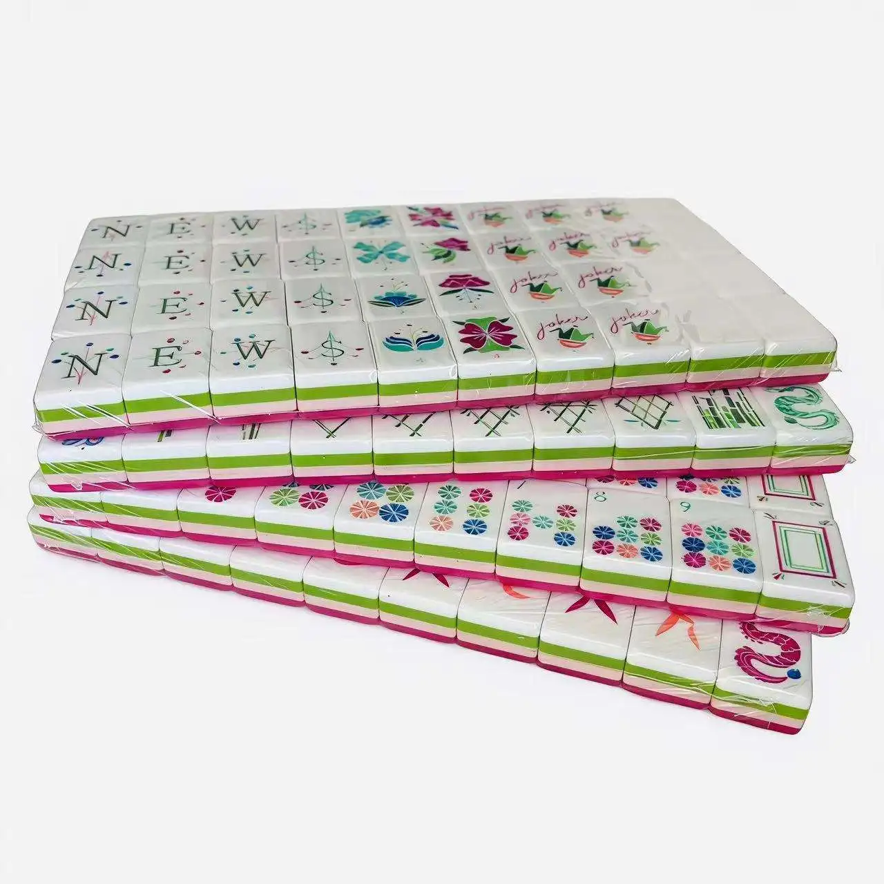 US Stock Free Shipping Custom Modern American Mah Jongg Set 160 Tiles 4-Layer RED Acrylic Eco-Friendly Luxury Mahjong - Image 6