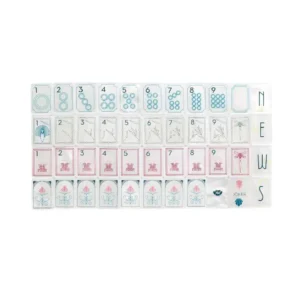 Us Stock Free Shipping Luxury White Pearl Pearlescent Mahjong Set Mother of Pearl Shine Acrylic American Mahjong Tiles 160 Pcs