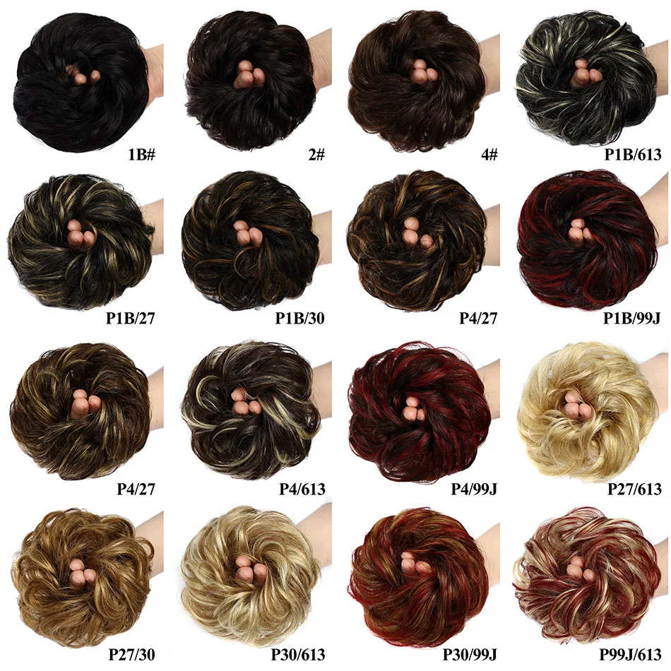 BHF Human Hair Buns Ponytail Hairpiece European Hair Pieces Bun For Women Scrunchies Updos Donut Chignon 100% Human Hair - Image 17