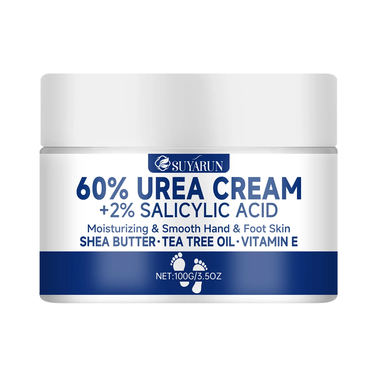 SUYARUN 60% Urea Foot Cream for Cracked Heels & Dry Skin - Intensive Moisturizing Treatment, Callus Remover, Diabetic Foot Care. - Image 7