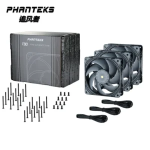 Phanteks T30 120mm High Wind Pressure Industrial Grade Cooling fan Vapo Bearing 4pin PWM 3000 rpm Remperature Control Silent Fan