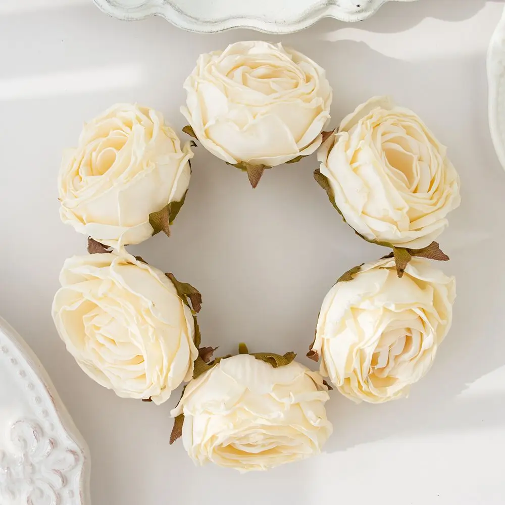 10/20pcs Artificial Flowers Burned Edge Roses Wedding Bridal Bouquets Decor Home Outdoor Garden Festival Party Wreath Diy Gifts - Image 17