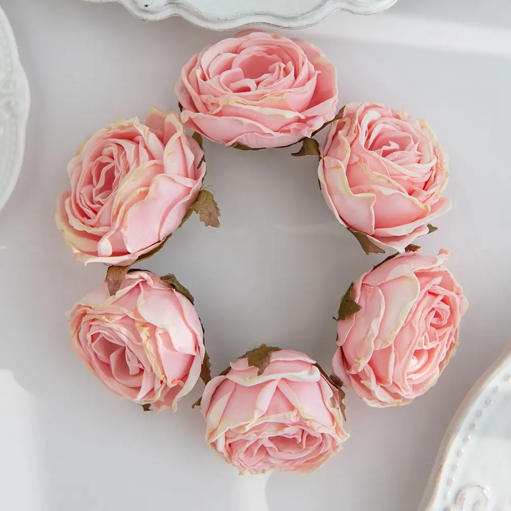10/20pcs Artificial Flowers Burned Edge Roses Wedding Bridal Bouquets Decor Home Outdoor Garden Festival Party Wreath Diy Gifts - Image 14