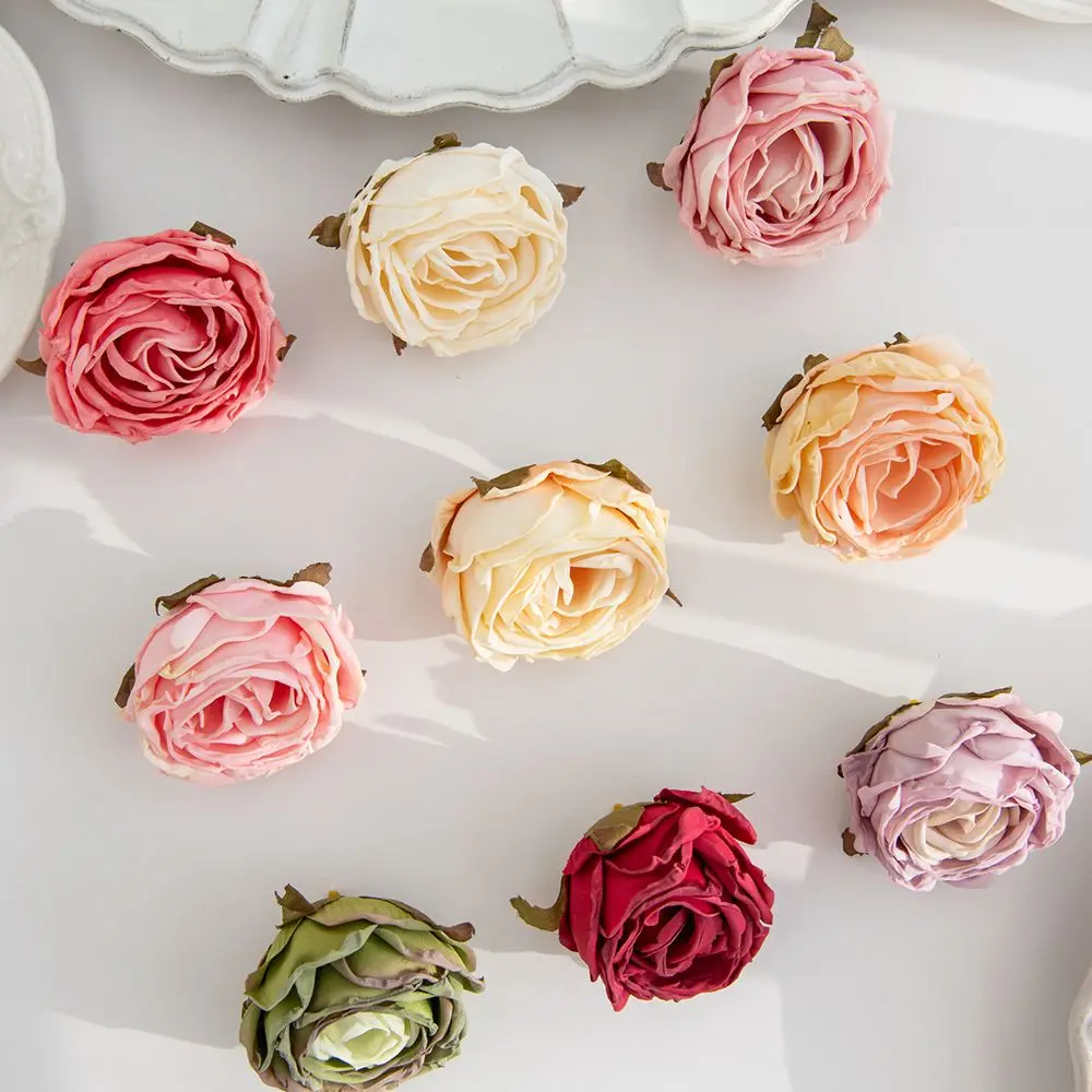 10/20pcs Artificial Flowers Burned Edge Roses Wedding Bridal Bouquets Decor Home Outdoor Garden Festival Party Wreath Diy Gifts - Image 35