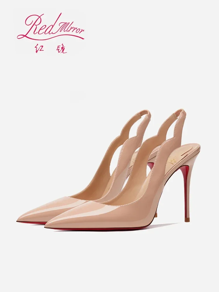 2026 New Pointed Naked High Heels for Women, Fine Heels, Lacquered Leather Headbands, Air Quality Ladies Sandals 33-46 - Image 16