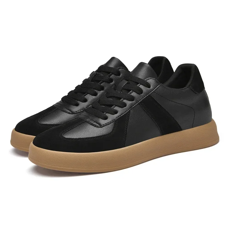 Fall Winter Invisible Heightening Men's Shoes 8cm Leisure Sports Shoes Fashionable Retro Men's Sneakers Breathable Leather - Image 8