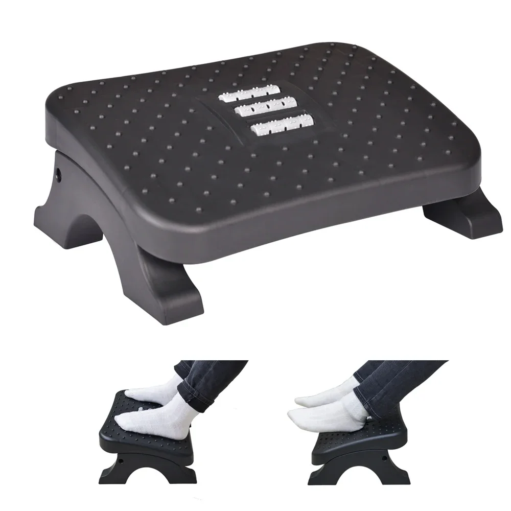 Ergonomic Under Desk Footrest with Massage Rollers120Lbs Capacity, Adjustable Height, Pain Relief for Office & Home - Image 6