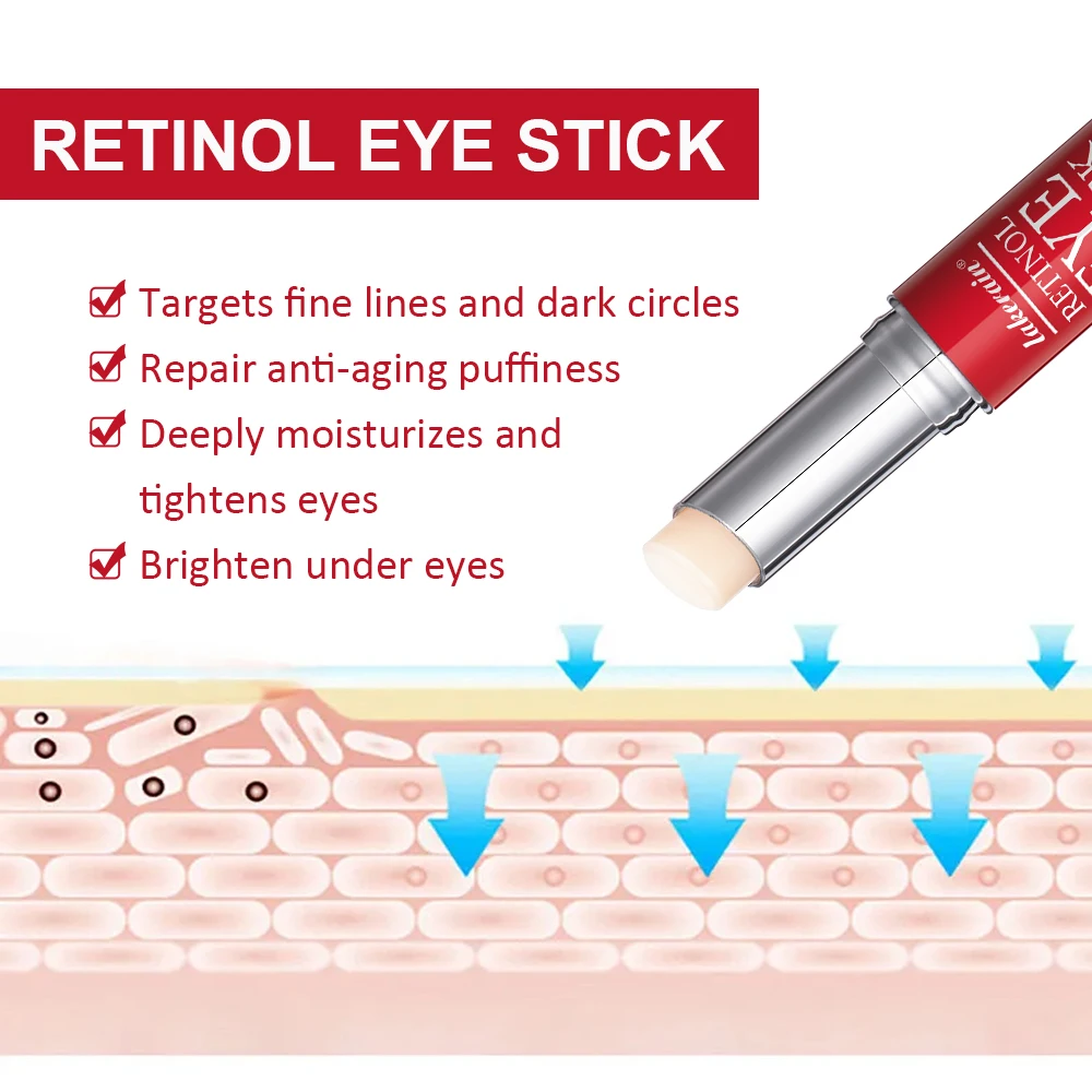Retinol Eye Cream Lightening Dark Circles Firming Skin Instant Eye Repair Serum Stick for women Women Eyes Care - Image 3