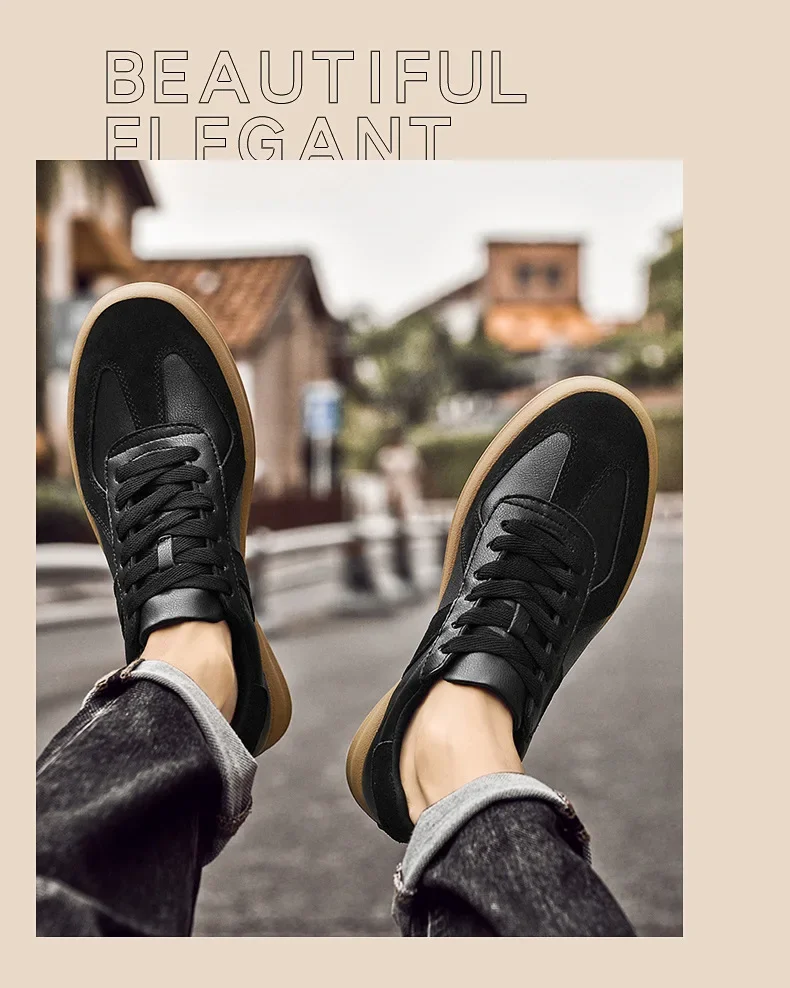 Fall Winter Invisible Heightening Men's Shoes 8cm Leisure Sports Shoes Fashionable Retro Men's Sneakers Breathable Leather - Image 42