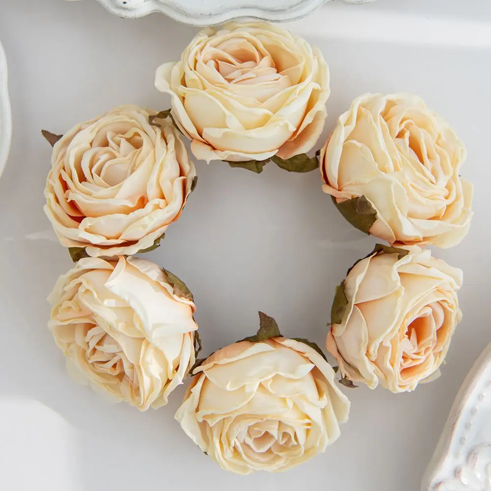 10/20pcs Artificial Flowers Burned Edge Roses Wedding Bridal Bouquets Decor Home Outdoor Garden Festival Party Wreath Diy Gifts - Image 20