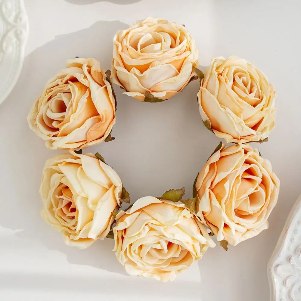10/20pcs Artificial Flowers Burned Edge Roses Wedding Bridal Bouquets Decor Home Outdoor Garden Festival Party Wreath Diy Gifts - Image 21