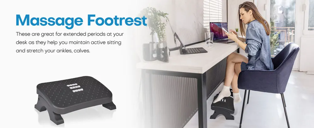 Ergonomic Under Desk Footrest with Massage Rollers120Lbs Capacity, Adjustable Height, Pain Relief for Office & Home - Image 19
