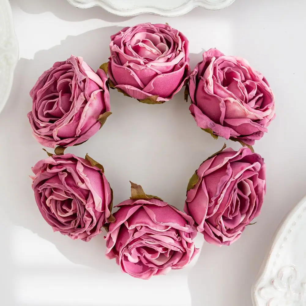 10/20pcs Artificial Flowers Burned Edge Roses Wedding Bridal Bouquets Decor Home Outdoor Garden Festival Party Wreath Diy Gifts - Image 11