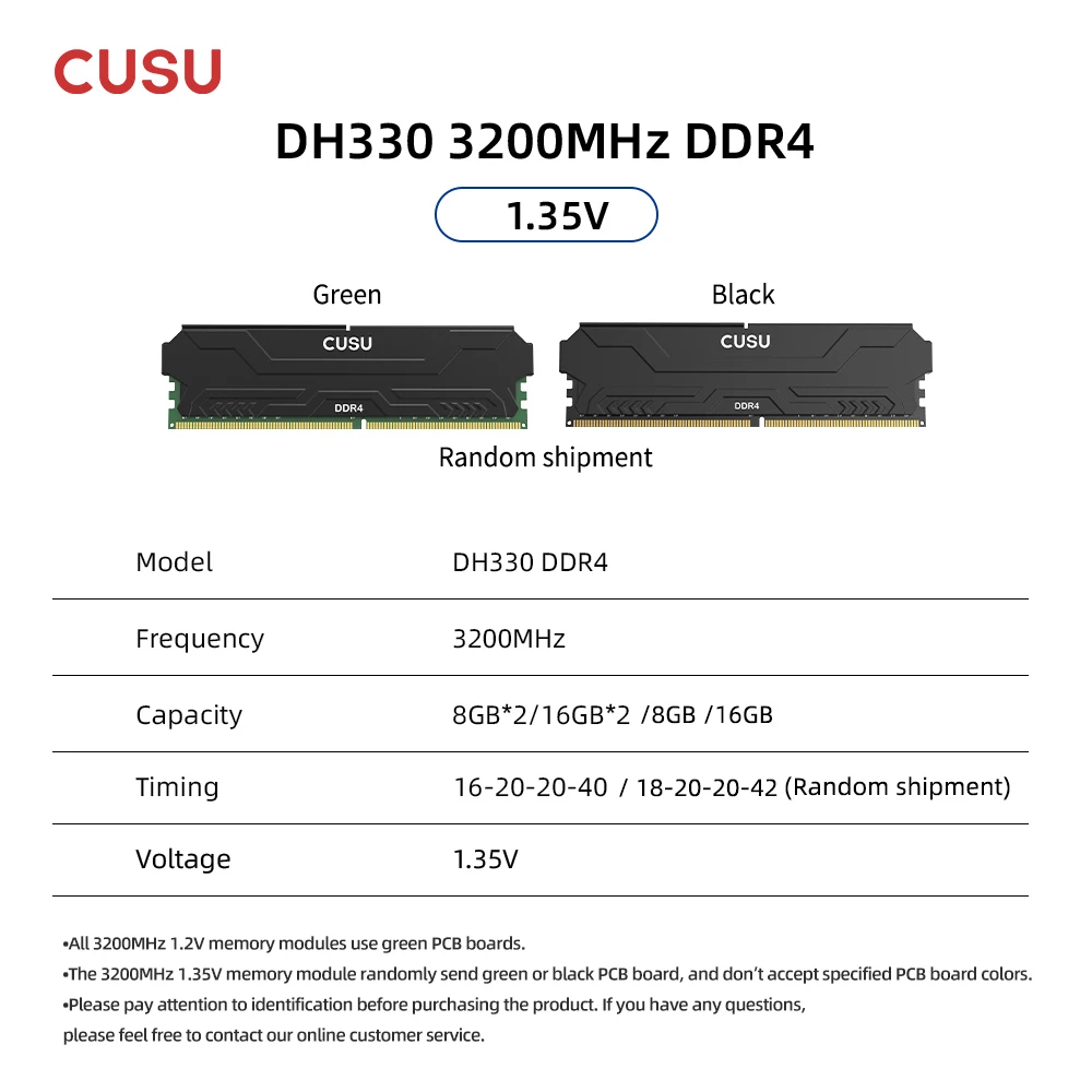 CUSU Memoria Ram RAM ddr4 8GBx2 16GBx2 3200MHz 3600MHz Ddr4 Ram UDIMM Desktop Memory - Image 5