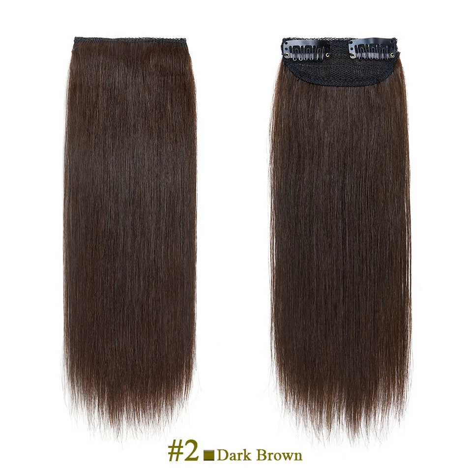 S-noilte 1pc Straight Clip in Hair Extensions Human Hair Side Head 8inch 12inch Black Brown Women Fake Hairpiece Platinum Blonde - Image 12
