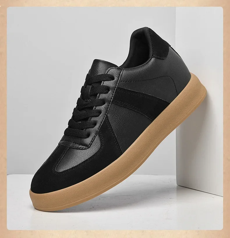 Fall Winter Invisible Heightening Men's Shoes 8cm Leisure Sports Shoes Fashionable Retro Men's Sneakers Breathable Leather - Image 50