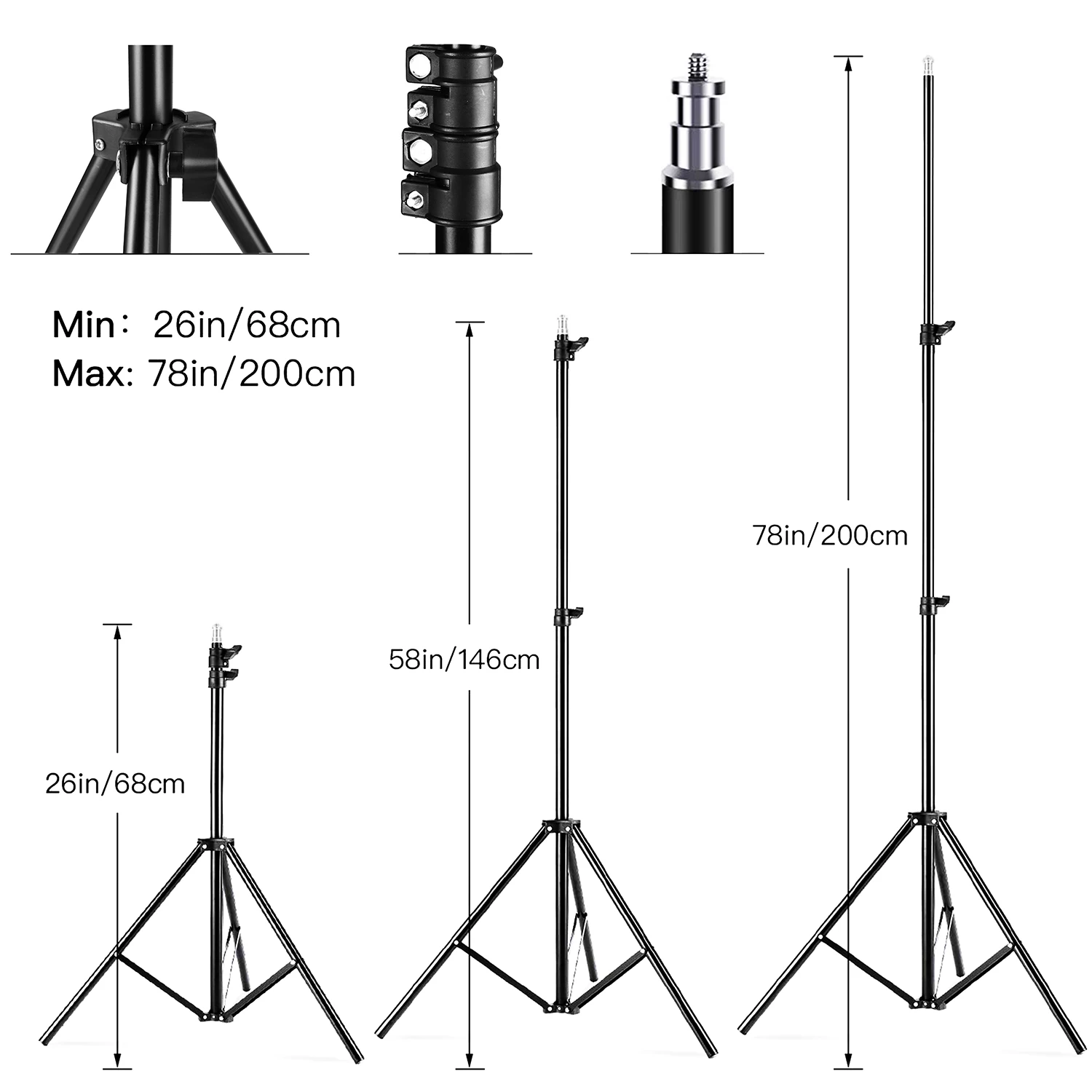 Andoer Studio Photography Light kit Softbox Lighting Set with 85W 2800K-5700K LED Light/ 50x70cm Softbox/ 2m Stand for Video - Image 5