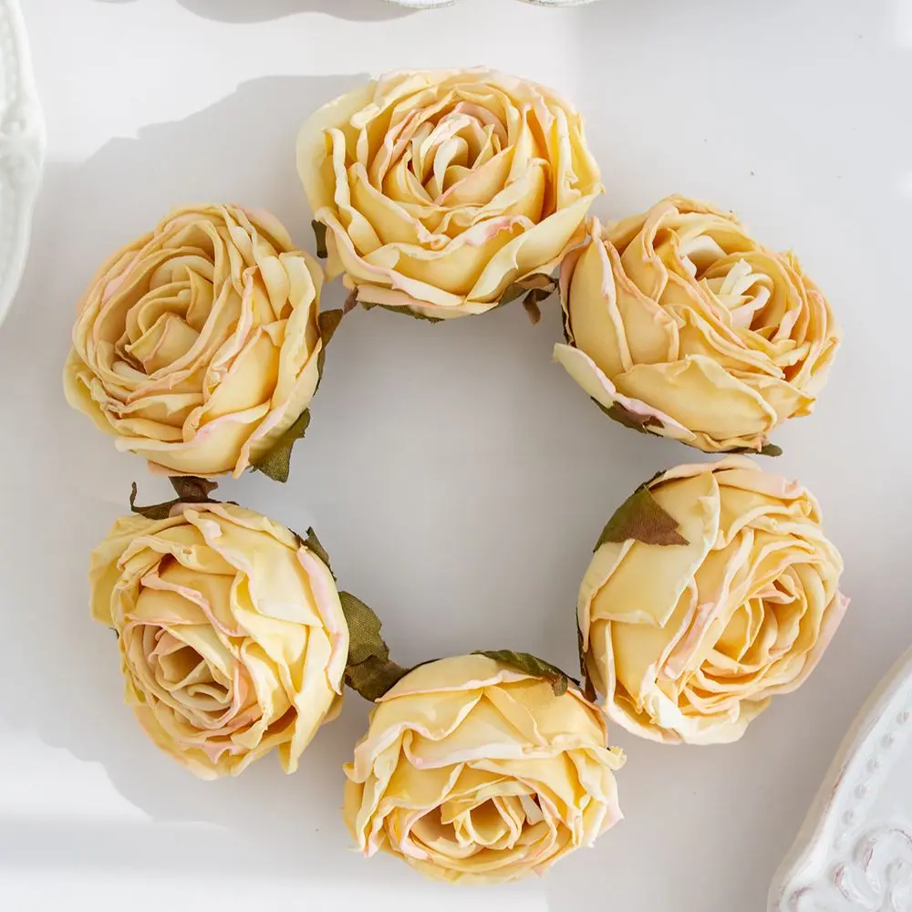 10/20pcs Artificial Flowers Burned Edge Roses Wedding Bridal Bouquets Decor Home Outdoor Garden Festival Party Wreath Diy Gifts - Image 22