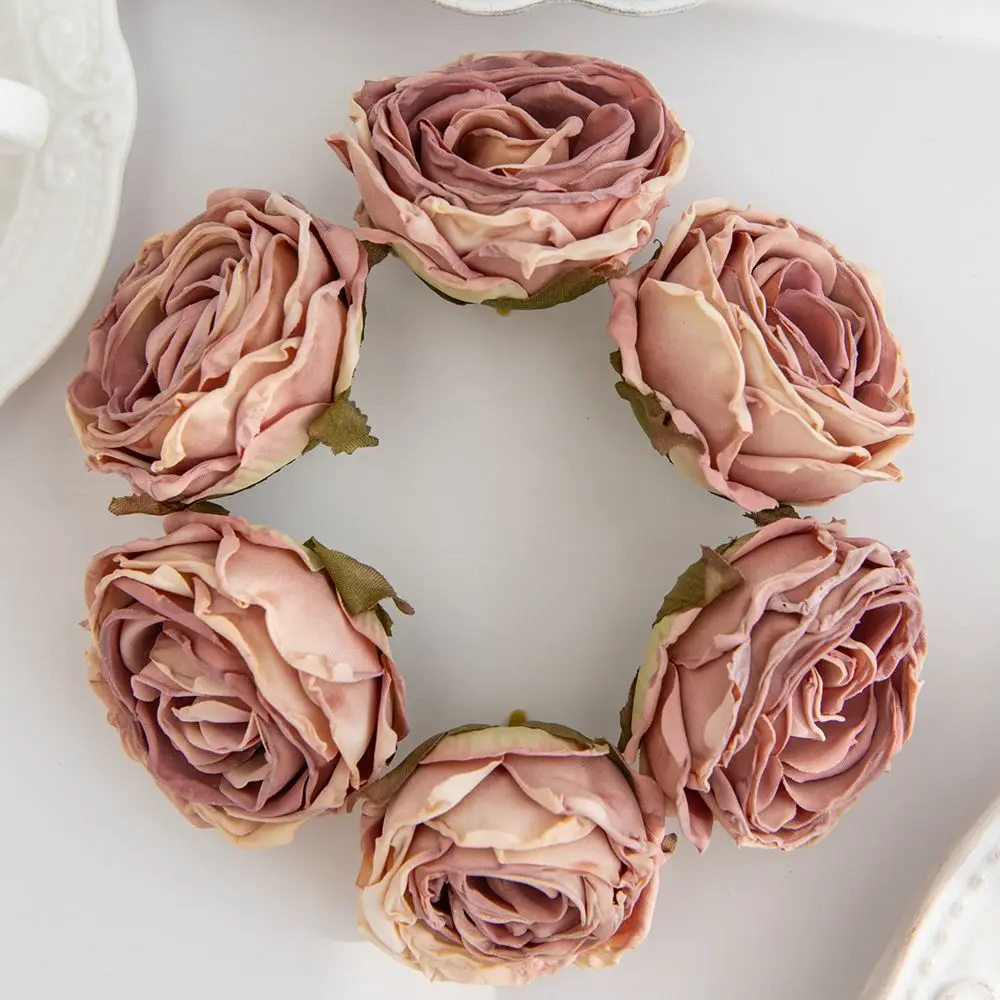 10/20pcs Artificial Flowers Burned Edge Roses Wedding Bridal Bouquets Decor Home Outdoor Garden Festival Party Wreath Diy Gifts - Image 15