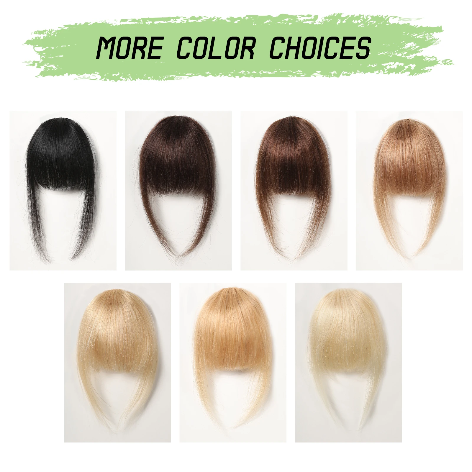 100% Human Hair Bangs Clips in Air Fringe Bangs Hairpiece for Women Platinum Blonde Remy Human Hair Bangs Hair Extension 4.5inch - Image 34