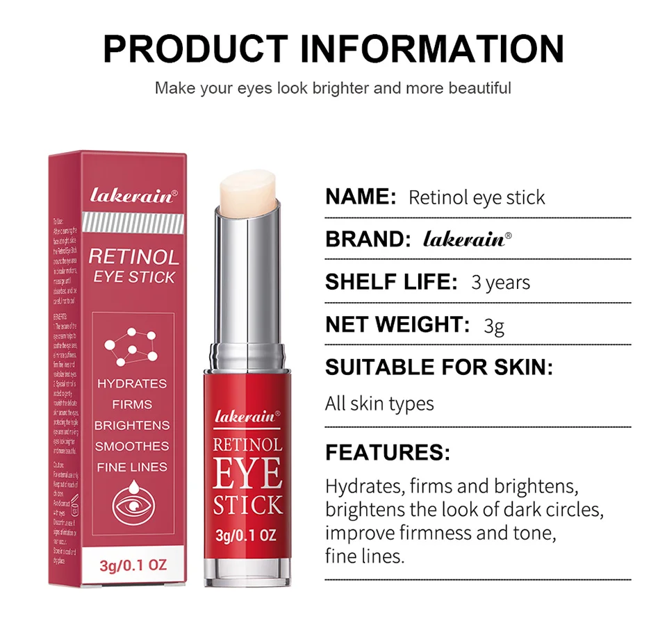 Retinol Eye Cream Lightening Dark Circles Firming Skin Instant Eye Repair Serum Stick for women Women Eyes Care - Image 15