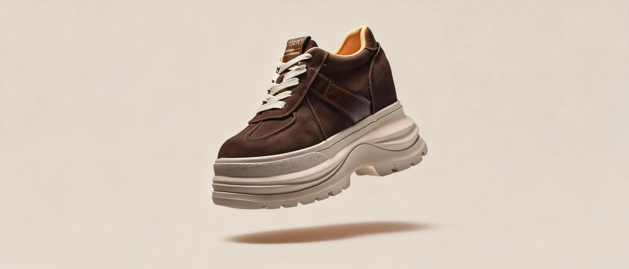 Fujin Chunky Platform Sneakers for Fall Spring 5 Inch Heel Height Genuine Leather Suede Elevator Shoes for Petite Women New - Image 9