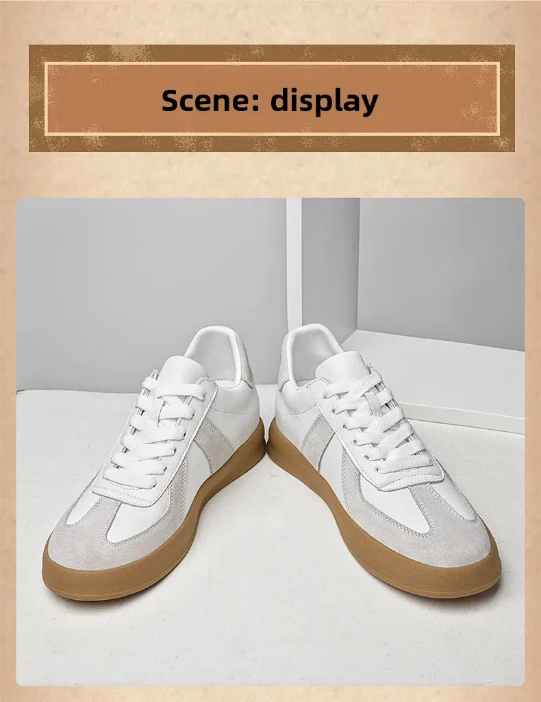 Fall Winter Invisible Heightening Men's Shoes 8cm Leisure Sports Shoes Fashionable Retro Men's Sneakers Breathable Leather - Image 44