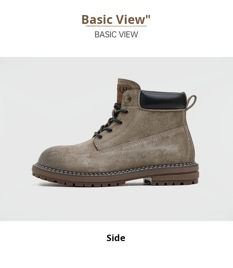 Maden Men's Retro Full Grain Pigskin High Top Work Boots Casual Lace-Up Desert Boots Genuine Leather Ankle Boots for Fall Winter - Image 22