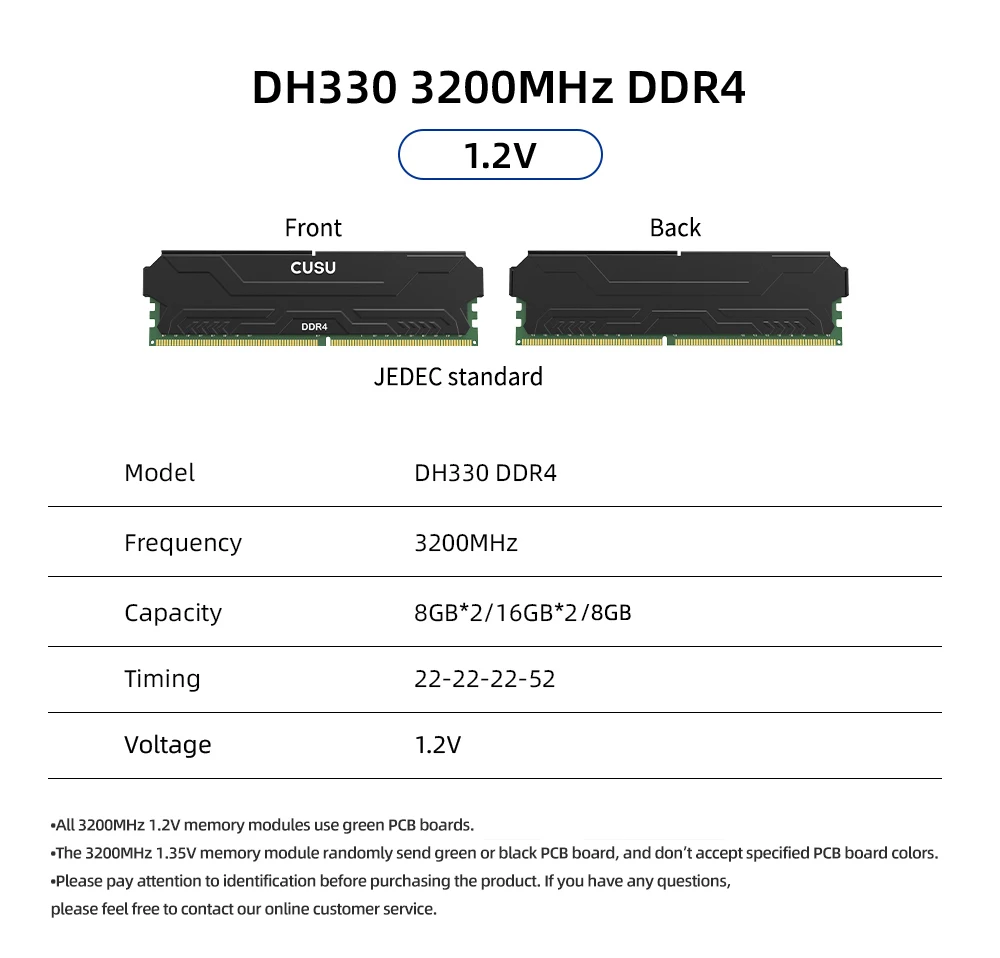 CUSU Memoria Ram RAM ddr4 8GBx2 16GBx2 3200MHz 3600MHz Ddr4 Ram UDIMM Desktop Memory - Image 6