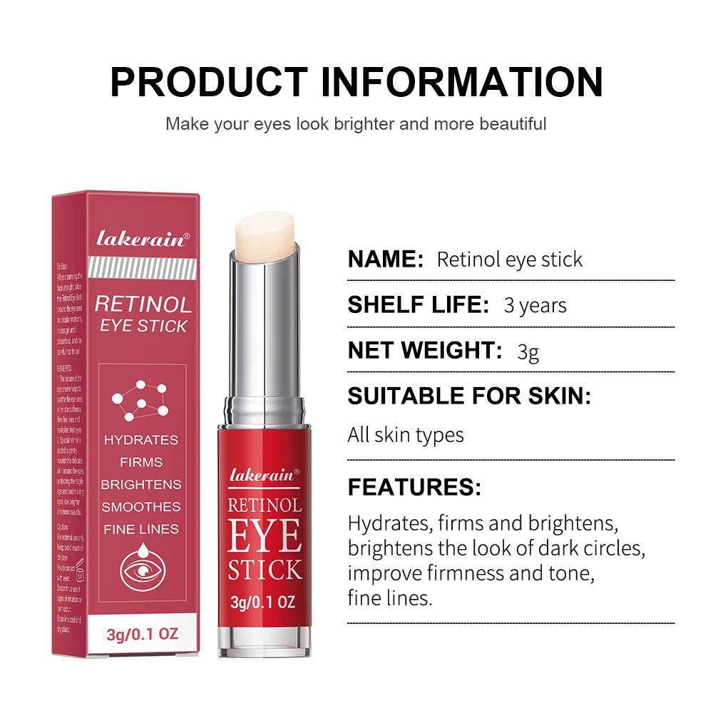 Retinol Eye Cream Lightening Dark Circles Firming Skin Instant Eye Repair Serum Stick for women Women Eyes Care - Image 5