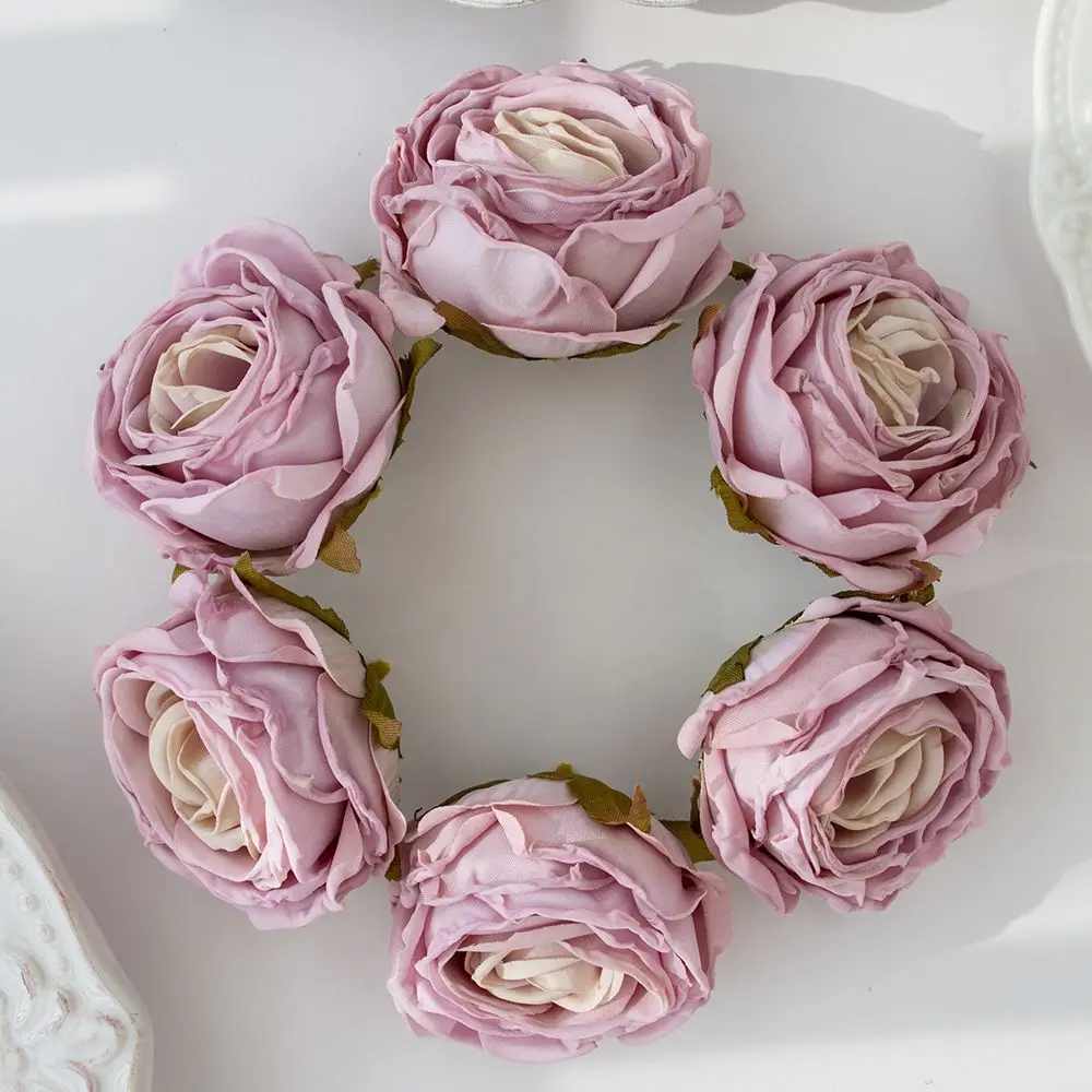 10/20pcs Artificial Flowers Burned Edge Roses Wedding Bridal Bouquets Decor Home Outdoor Garden Festival Party Wreath Diy Gifts - Image 23