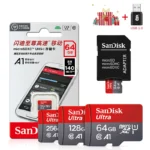 Sandisk Memory Card 256GB 128GB 64GB 32GB TF Micro SD Card Class 10 UHS-1 Flash Card Memory for Smartphone PC+Card Reader