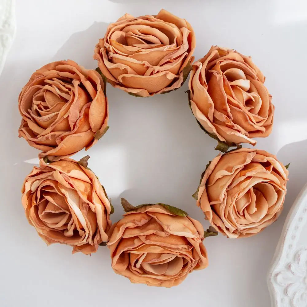 10/20pcs Artificial Flowers Burned Edge Roses Wedding Bridal Bouquets Decor Home Outdoor Garden Festival Party Wreath Diy Gifts - Image 12