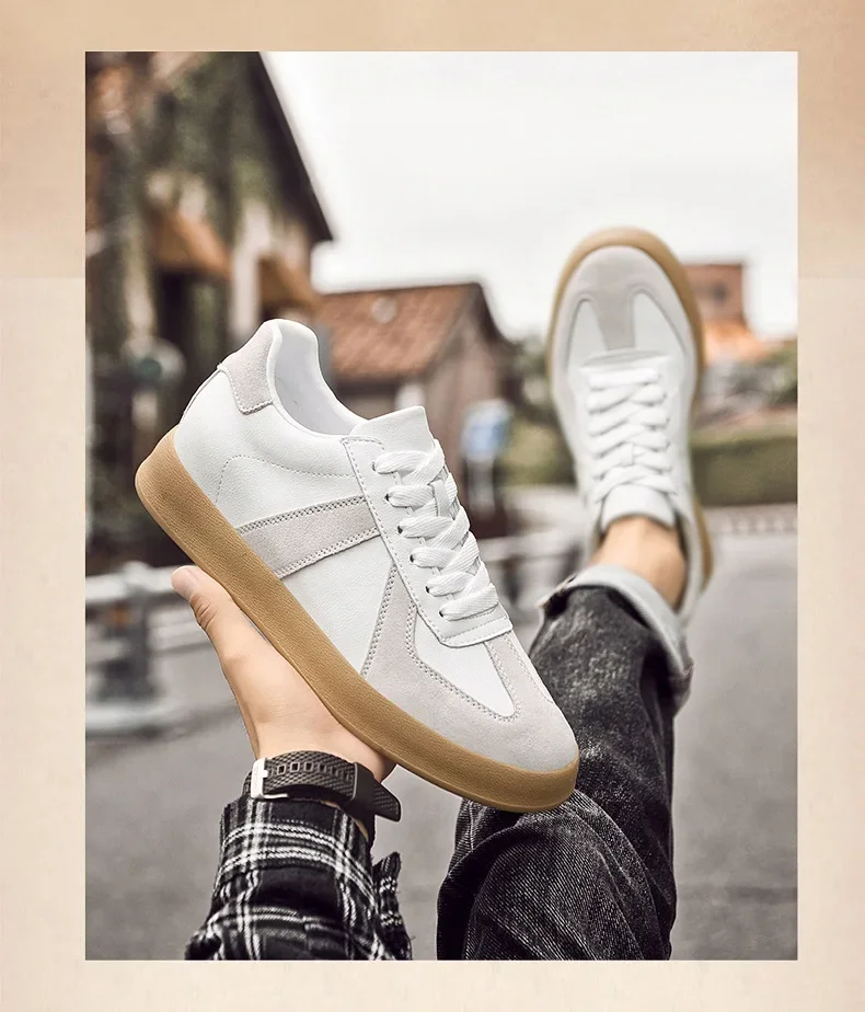 Fall Winter Invisible Heightening Men's Shoes 8cm Leisure Sports Shoes Fashionable Retro Men's Sneakers Breathable Leather - Image 33