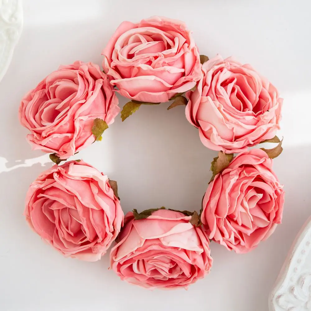 10/20pcs Artificial Flowers Burned Edge Roses Wedding Bridal Bouquets Decor Home Outdoor Garden Festival Party Wreath Diy Gifts - Image 8