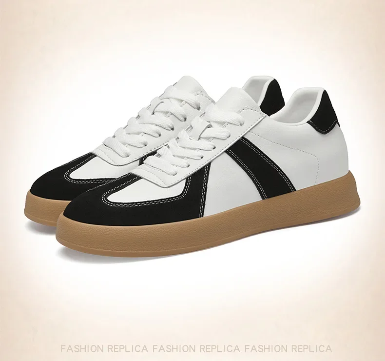 Fall Winter Invisible Heightening Men's Shoes 8cm Leisure Sports Shoes Fashionable Retro Men's Sneakers Breathable Leather - Image 55