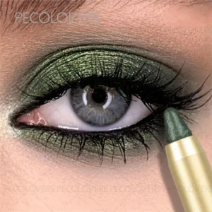 Smudge-Proof & Waterproof Eyeshadow Stick,Dual-Ended Eye with Shadow Stick,Sponge Brush,Glitter & Matte Finishes