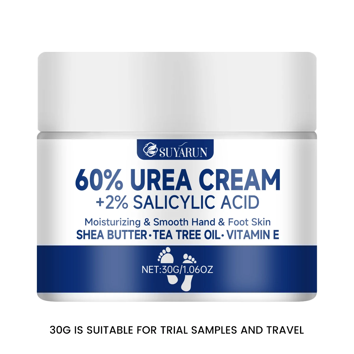 SUYARUN 60% Urea Foot Cream for Cracked Heels & Dry Skin - Intensive Moisturizing Treatment, Callus Remover, Diabetic Foot Care. - Image 9