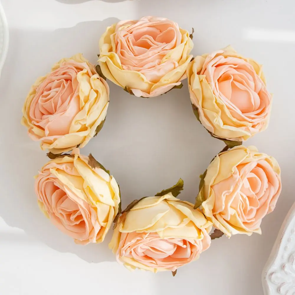 10/20pcs Artificial Flowers Burned Edge Roses Wedding Bridal Bouquets Decor Home Outdoor Garden Festival Party Wreath Diy Gifts - Image 18