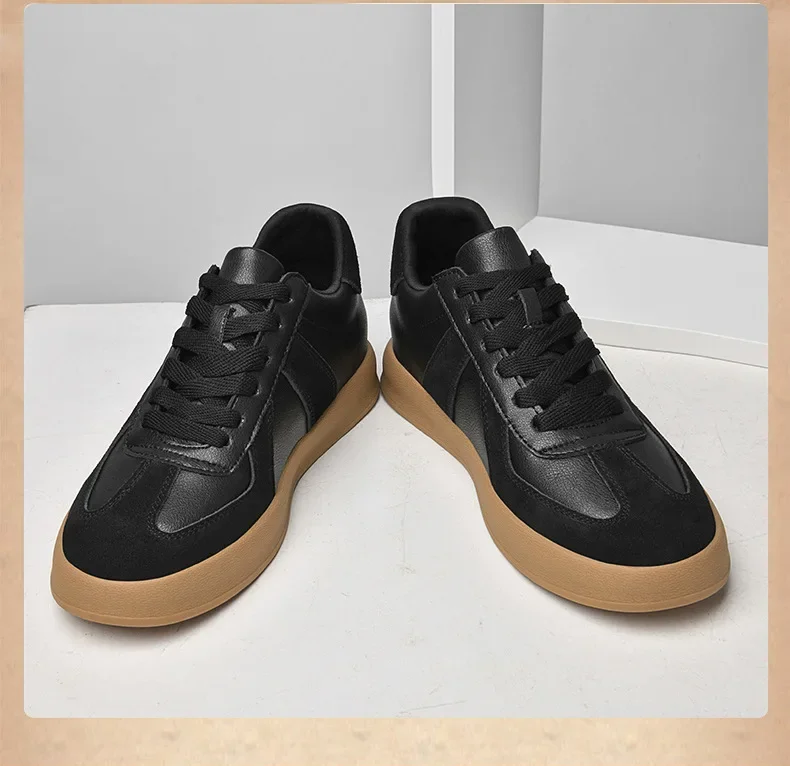 Fall Winter Invisible Heightening Men's Shoes 8cm Leisure Sports Shoes Fashionable Retro Men's Sneakers Breathable Leather - Image 52