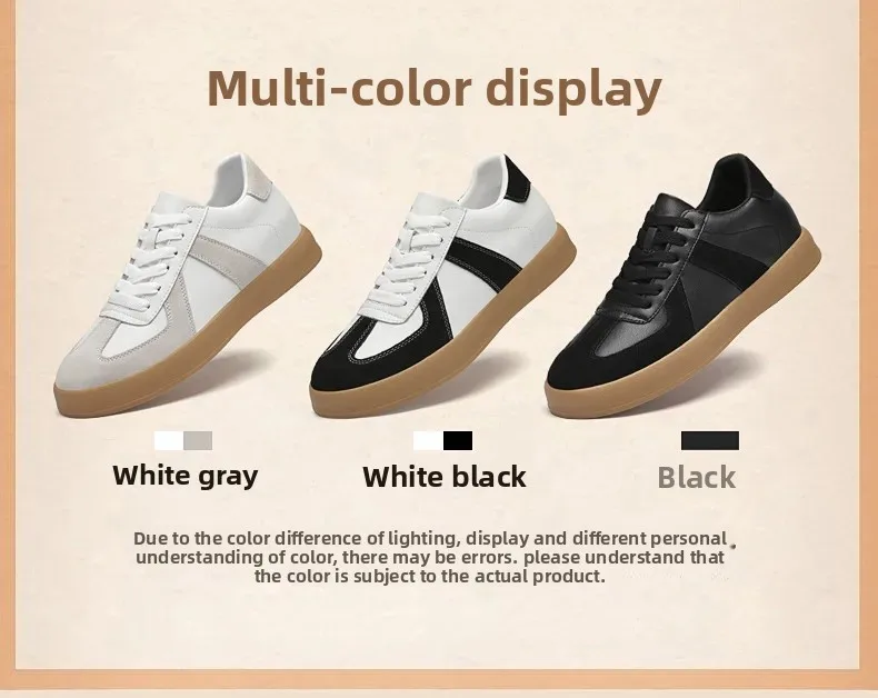 Fall Winter Invisible Heightening Men's Shoes 8cm Leisure Sports Shoes Fashionable Retro Men's Sneakers Breathable Leather - Image 23