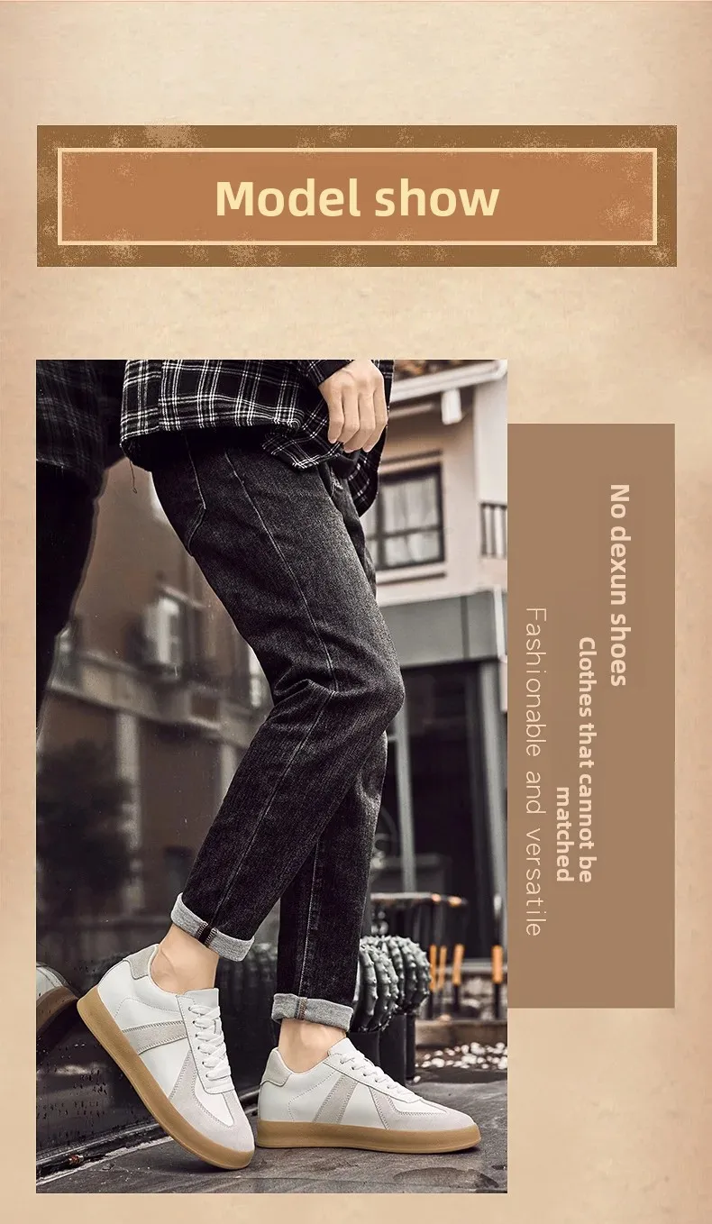 Fall Winter Invisible Heightening Men's Shoes 8cm Leisure Sports Shoes Fashionable Retro Men's Sneakers Breathable Leather - Image 32
