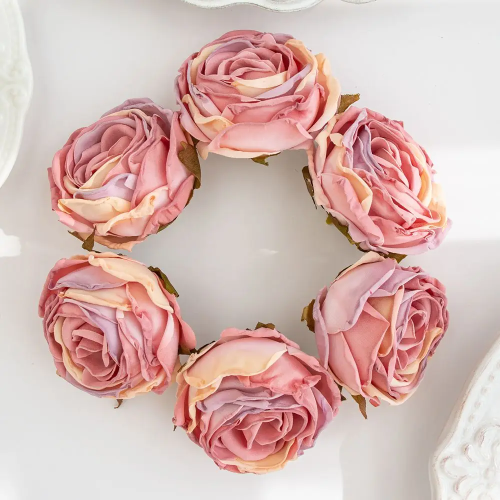 10/20pcs Artificial Flowers Burned Edge Roses Wedding Bridal Bouquets Decor Home Outdoor Garden Festival Party Wreath Diy Gifts - Image 7