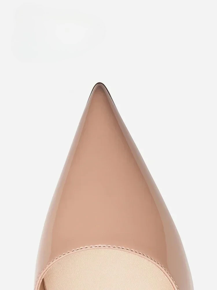 2026 New Pointed Naked High Heels for Women, Fine Heels, Lacquered Leather Headbands, Air Quality Ladies Sandals 33-46 - Image 6