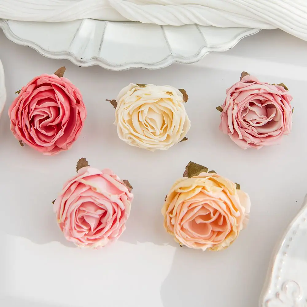 10/20pcs Artificial Flowers Burned Edge Roses Wedding Bridal Bouquets Decor Home Outdoor Garden Festival Party Wreath Diy Gifts - Image 39