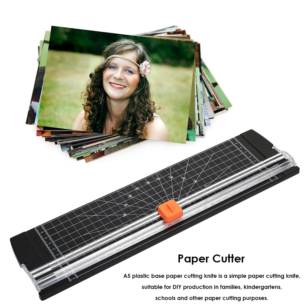 Office A4 A5 Guillotine Paper Cutter with Automatic Security Safe Guard for Coupon Craft Paper Lightweight Cutting Mat Machine - Image 4