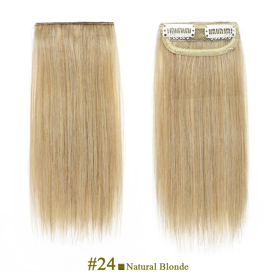 S-noilte 1pc Straight Clip in Hair Extensions Human Hair Side Head 8inch 12inch Black Brown Women Fake Hairpiece Platinum Blonde - Image 15